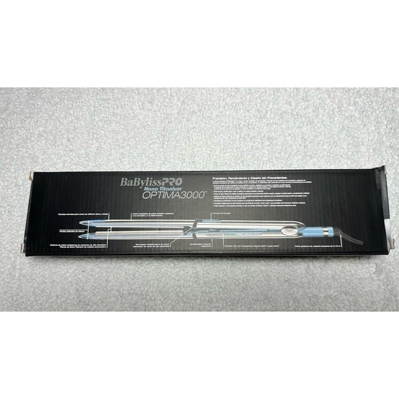 BaByliss PRO Nano Titanium Optima 3000 Ionic Straightening Flat Iron Blue 1.25" - Picture 2 of 4